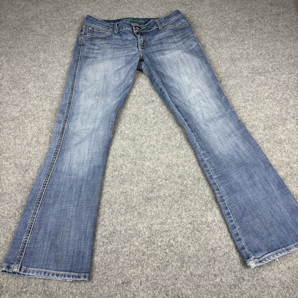 Wrangler Bootcut Jeans Women's 7/8 Western Faded Flare 32x31 Medium Wash Blue